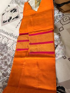 Orange Embroidered Kurta