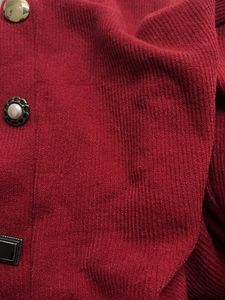 Red Corduroy Cardigan