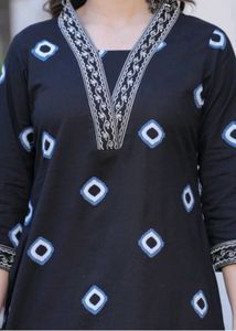 Black Printed Kurta