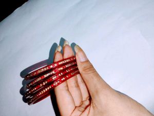 Red &amp; Gold Bangle Set