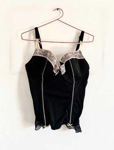 Y2K Gothic Black Corset Top