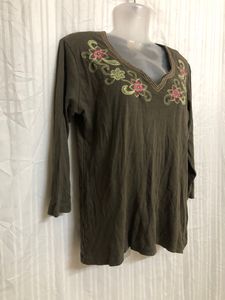 Lady Olive Long Sleeve Top
