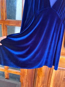 Blue Velvet Dress