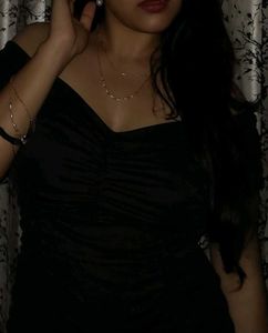 NEWME BLACK OFFSHOULDER DRESS