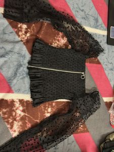 Chic Black Polka Dot Top