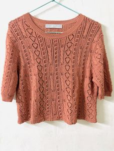 Coral Knit Top