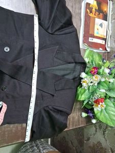 Vintage Double-Breasted Black Blazer
