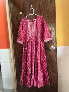 34 Bust Cotton Anarkali Kurta For Women