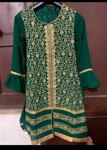 Wedding Heavy Work Kurti Sharara Set