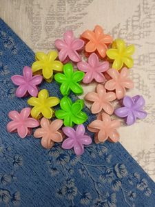 Flower Hair Clips - Pastel Colors (4 Pcs @119)