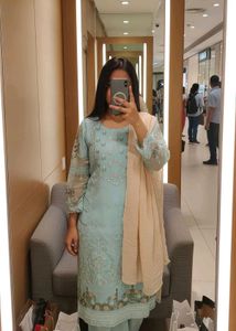 Elegant Pakistani Embroidered Suit Set