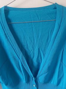 Blue Knit Cardigan