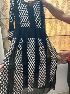 Maxi Dress With Pure Chicken Work