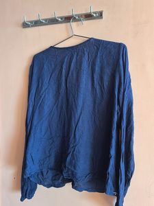 Embroidered Blue Top