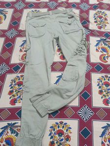 Mens Khaki Cargo Jeans