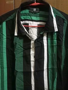 Green and Black Stripped Shirt