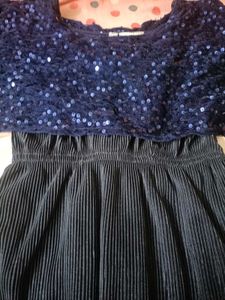 Navy Blue Sequin Dress
