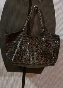 Faux Crocodile Tote Bag