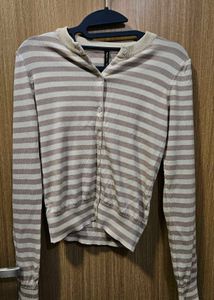 Striped Cardigan Sweater