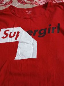 Red Supergirl Crop Top