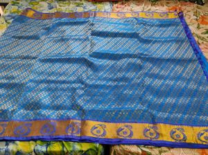 Blue &amp; Gold Saree