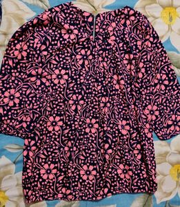 Navy blue Floral Top