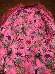 Floral Print Pink BathRobe length 44”