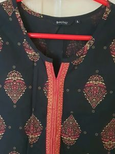 Black Straight Kurta