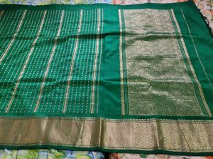 Emerald Green Silk Saree