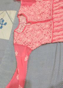 Pink Embroidered Kurta