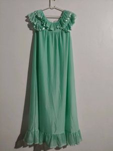 Vintage Green Ruffle Nightgown