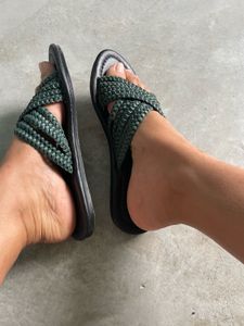 Woven Green Slides