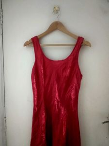 Red Satin Mini Dress