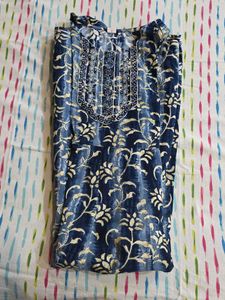 Elegant Blue Printed Kurta