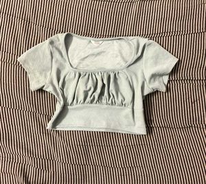 Cute Light Blue Crop Top