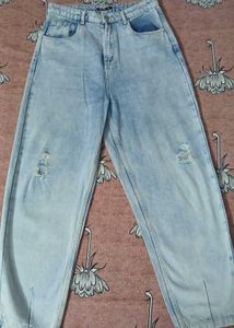 Ripped Wide Leg Jeans