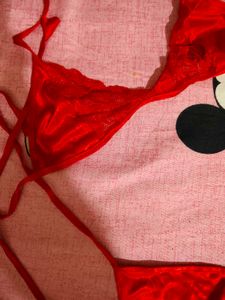 Red Lace Cami Slip Dress