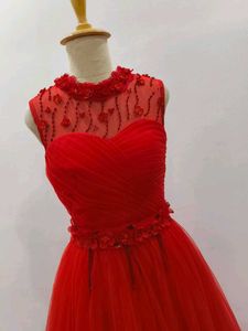 Stunning Red Tulle Gown