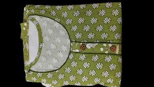 Green Printed anarkali gown