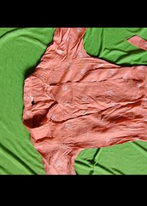 Korean Peach Embroidered Top