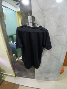 Black Patterned T-Shirtand Blac Trackpant