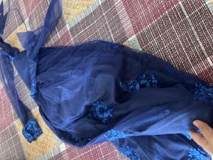 Elegant Navy Blue Ethnic Gown