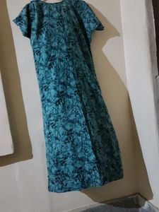 Green Floral Print Maxi With Feeding Zip