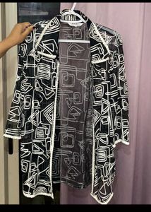 Abstract Patterned Sheer Jacket