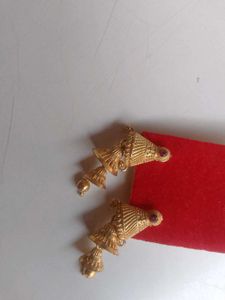 Golden Jhumka Earrings