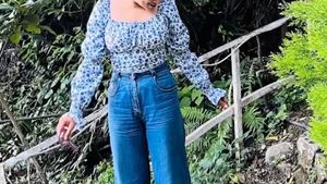 Floral Blue Top