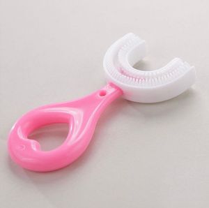 Pink U-Shaped Children's Toothbrush