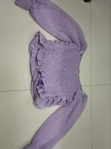 Lavender Crop Top For Women