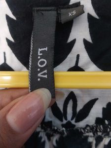 Black &amp; White Skater Midi Cotton Dress