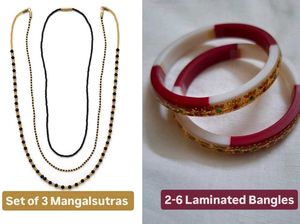 FLASH SALE: 3 Beaded Necklaces With 2-6 Bangles